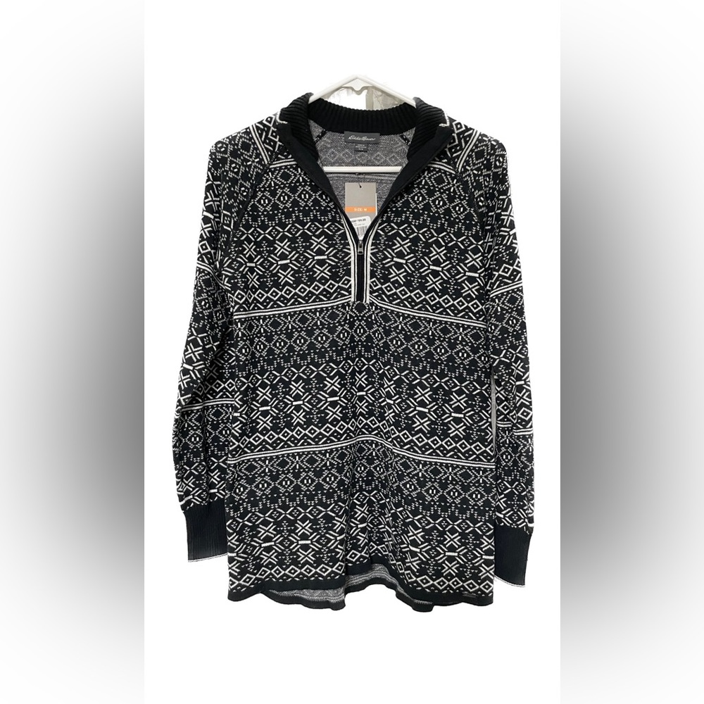 Eddie Bauer Quarter-Zip Fair Isle Sweater